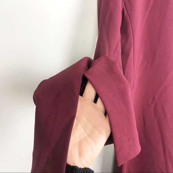 THEORY | Admiral Dolman Long Sleeve Shift Dress Deep Mulberry Size 6 - Picture 9 of 13